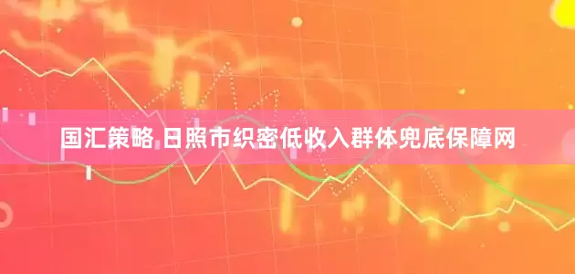 国汇策略 日照市织密低收入群体兜底保障网